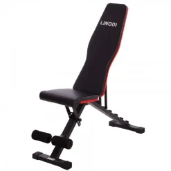 Banco Multifunción Regulable Negro/Rojo