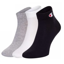 Calcetines Champion 3P Quarter Gris/Blanco/Negro