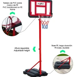 Canasta Baloncesto Trasladable Moxen Rockets
