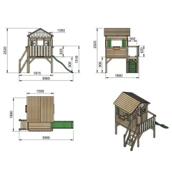 Casita Lollipop Verde XL