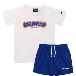 Conjunto Infantil Champion Heritage Blanco/Azul