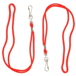 Cordón Silbato con Mosquetón Zastor NECK Rojo - 2 unidades