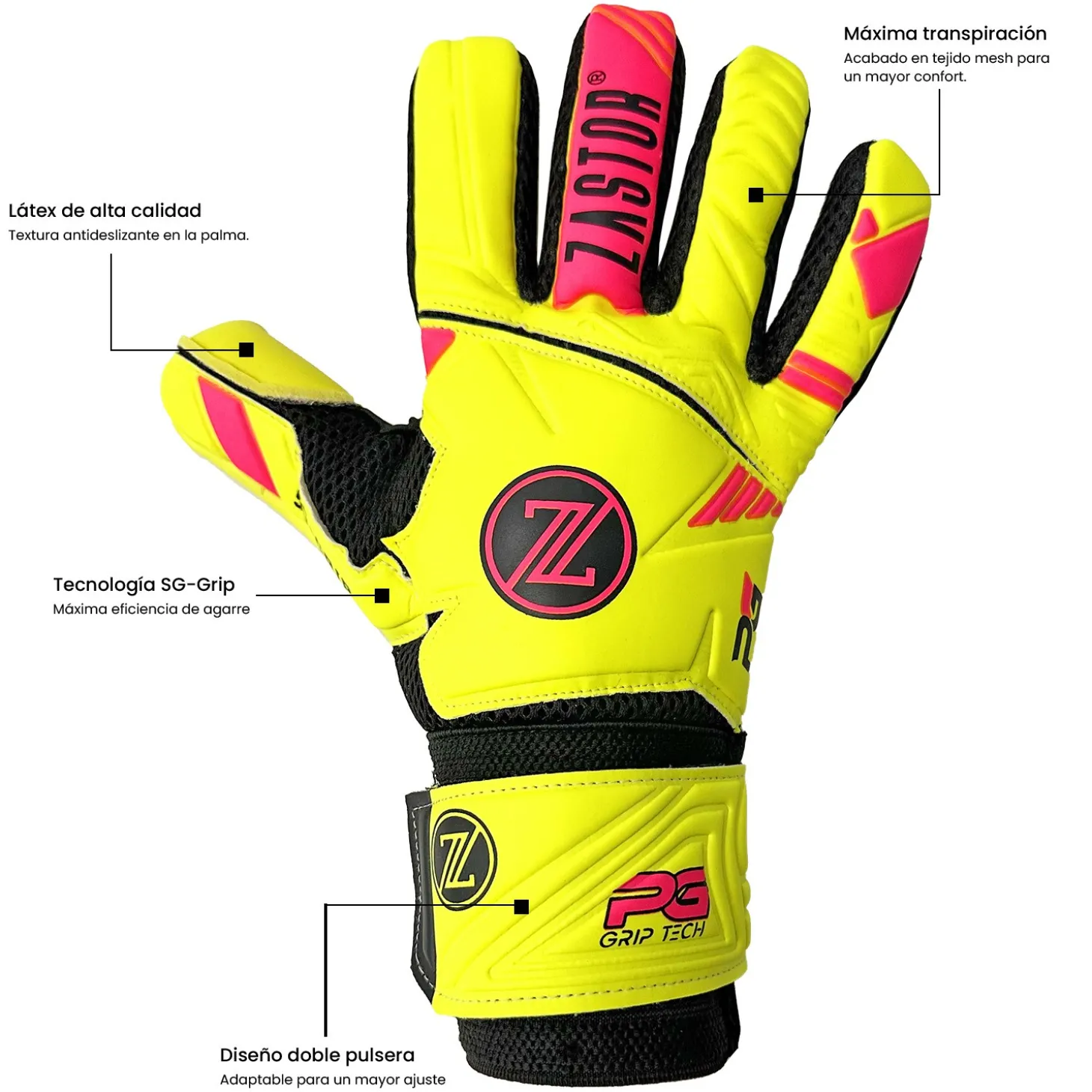 Guantes Portero Zastor Trapper Yellow