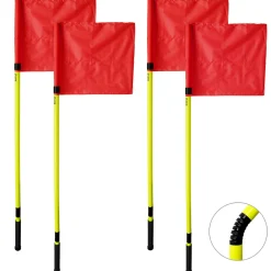 Juego 4 Banderines Corner Antilesión Zastor EURO Rojo