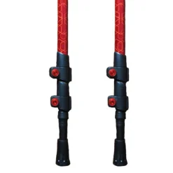 Juego Bastones Trekking Joluvi Naranjo Rojo