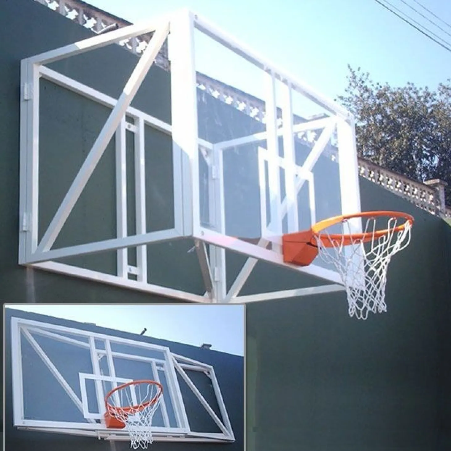 Juego Estructuras Canastas Baloncesto Abatibles