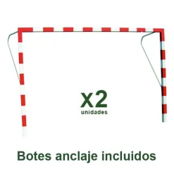 Juego Porterías Fijas Fútbol Sala - Balonmano - Aluminio