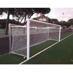 Juego Porterías Fútbol 8 Abatibles - Alumninio con Arquillos Galvanizados