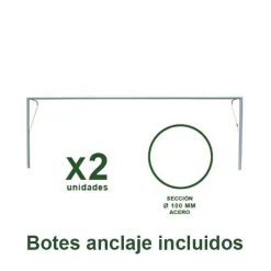 Juego Porterías Fútbol 8 Fijas - Acero