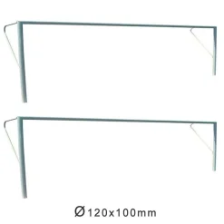 Juego Porterías Fútbol Playa Aluminio Ø120x100mm