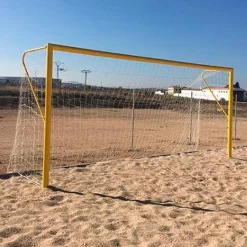 Juego Porterías Fútbol Playa Acero Ø100mm