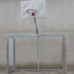Juego Porterías Galvanizadas Fútbol Sala /Balonmano - Canasta Baske