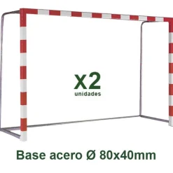 Juego Porterías Trasladables DeLuxe Fútbol Sala - Balonmano Aluminio