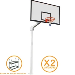 Juego Postes Canastas Baloncesto Fijas DeLuxe