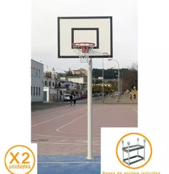 Juego Postes Canastas Minibasket Fijas PRO