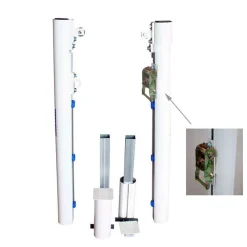 Juego Postes Tenis Fijos Aluminio