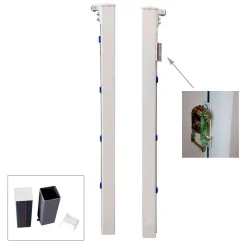 Juego Postes Tenis Fijos Cuadrados Aluminio