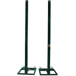 Juego Postes Voleibol Trasladables Cuadrados- Altura Regulable - Acero
