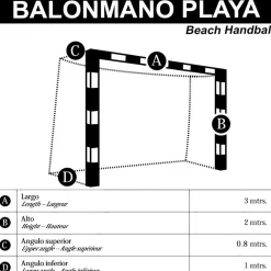 Juego Redes Porterías Balonmano Playa Champion