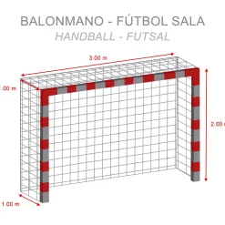 Juego Redes Porterías Fútbol Sala - Balonmano Basic