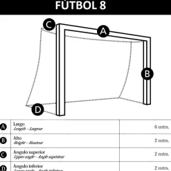 Juego Redes Porterías Fútbol 8 Antivandálicas