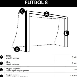 Juego Redes Porterías Fútbol 8 Antivandálicas