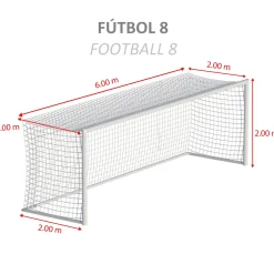 Juego Redes Porterías Fútbol 8 Expert HEX Cajón Colores