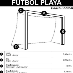 Juego Redes Porterías Fútbol Playa Champion
