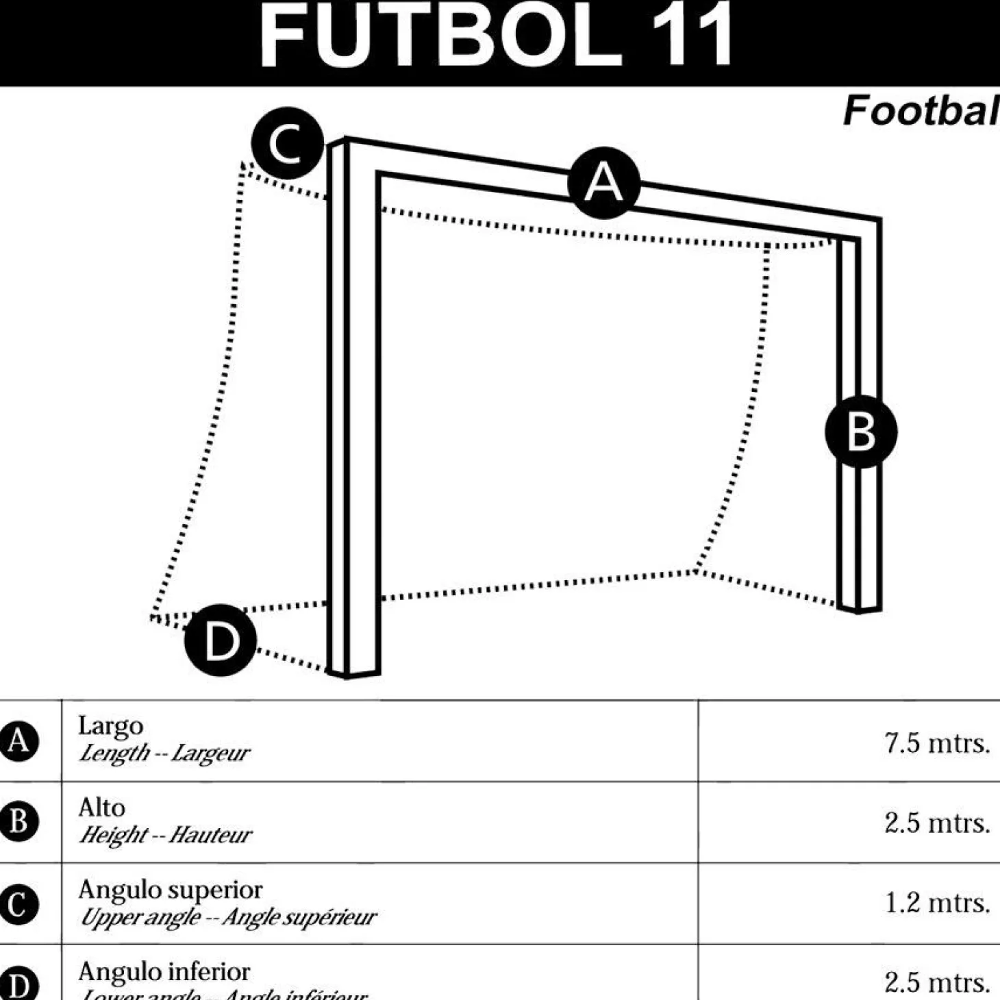 Juego Redes Porterías Fútbol 11 PRO