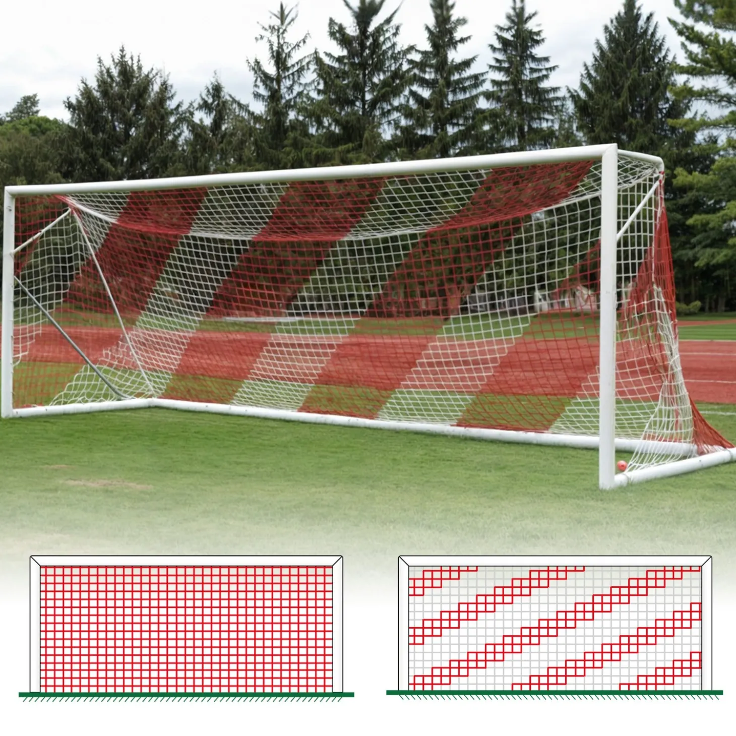 Juego Redes Porterías Fútbol 8 Expert Colores