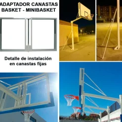 Juego Sistema Adaptación Canasta Baloncesto a Minibasket