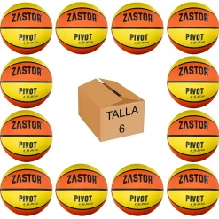 Pack 12 Balones Baloncesto Zastor Pivot 6B1500 T-6