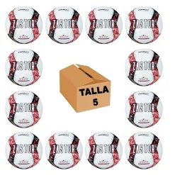 Pack 12 Balones Fútbol Zastor Orbit 5F4000 Red T-5