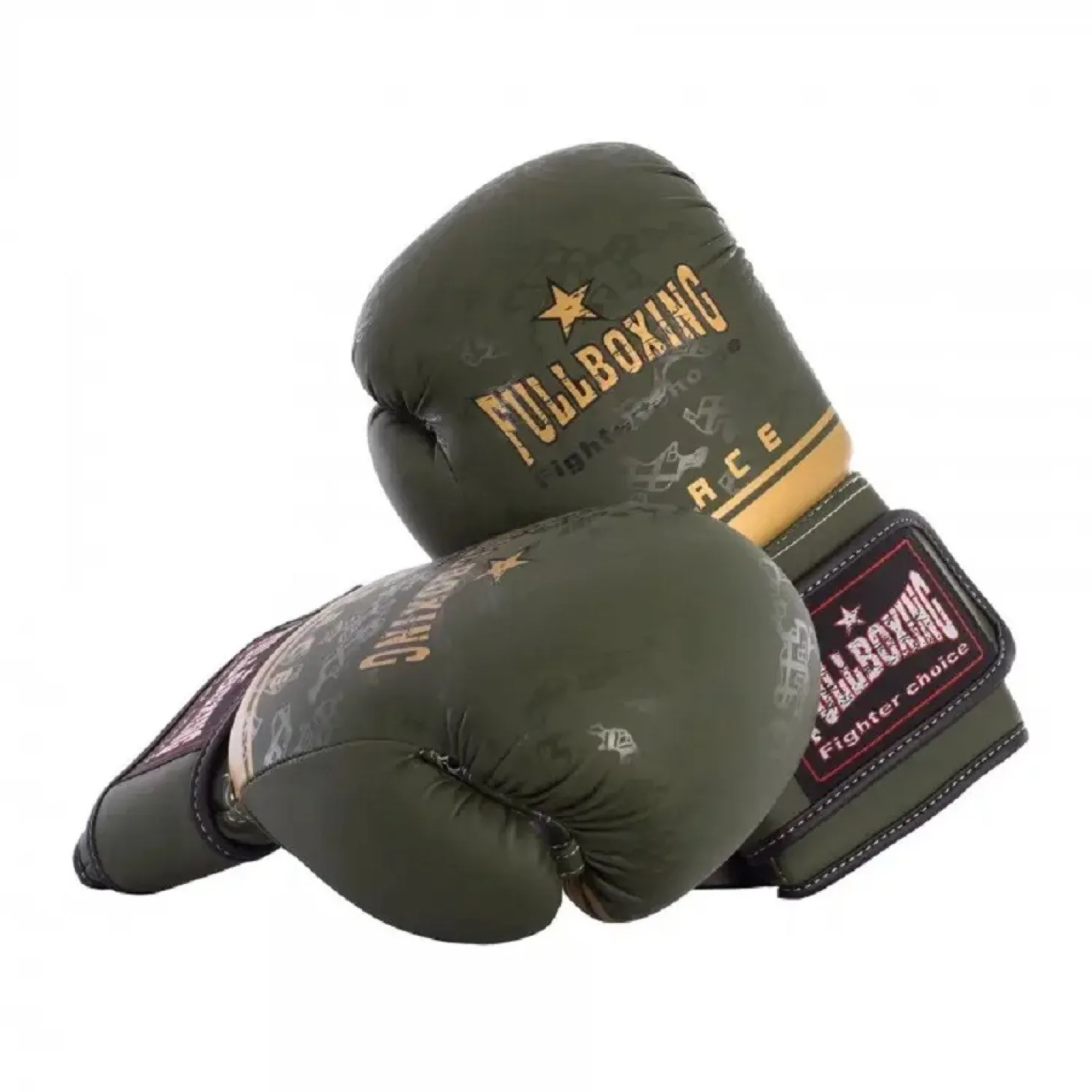 Par Guantes Boxeo Fullboxing Force Verde Militar