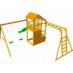 Parque Infantil Teide con Columpio y Escalera de Mono