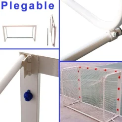 Portería Multiusos Plegable Metálica 140x105 cm Con Red