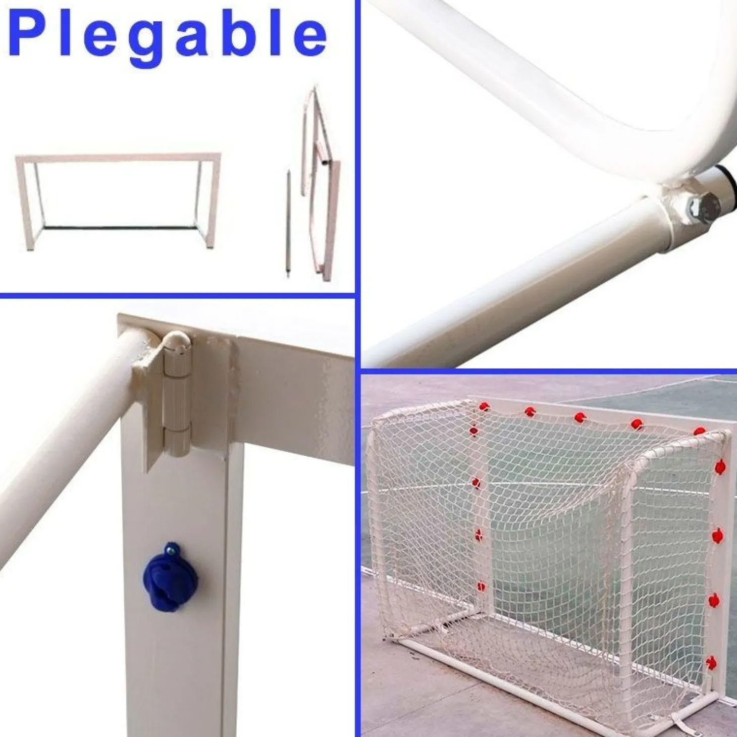 Portería Multiusos Plegable Metálica 140x105 cm Con Red