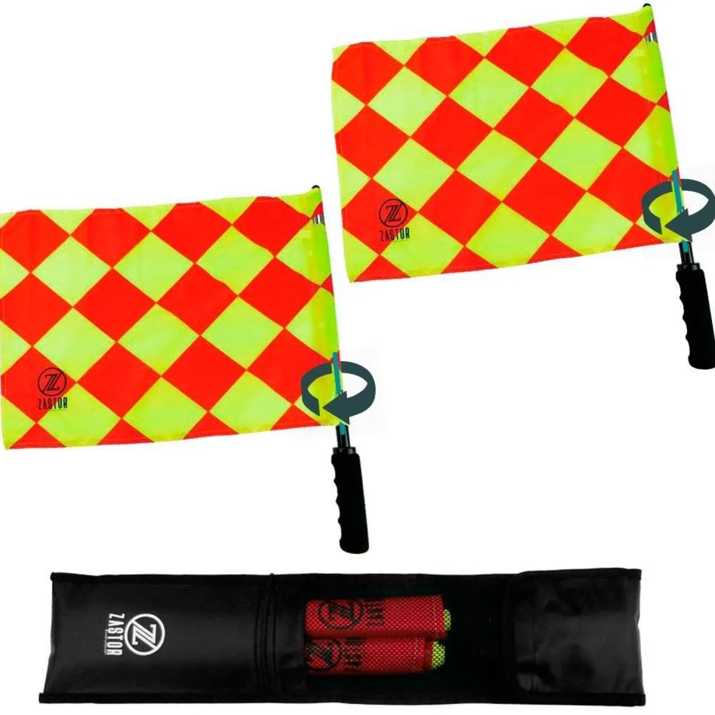 Set 2 Banderines Linier Giratorios Zastor Premier-R con Funda