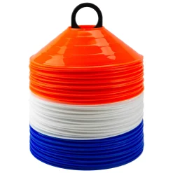 Set 60 Conos Zastor AG-605 Blanco/Azul/Naranja