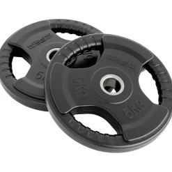 Set 2 Discos Caucho Maximpro Masos C/Agarre 5kg