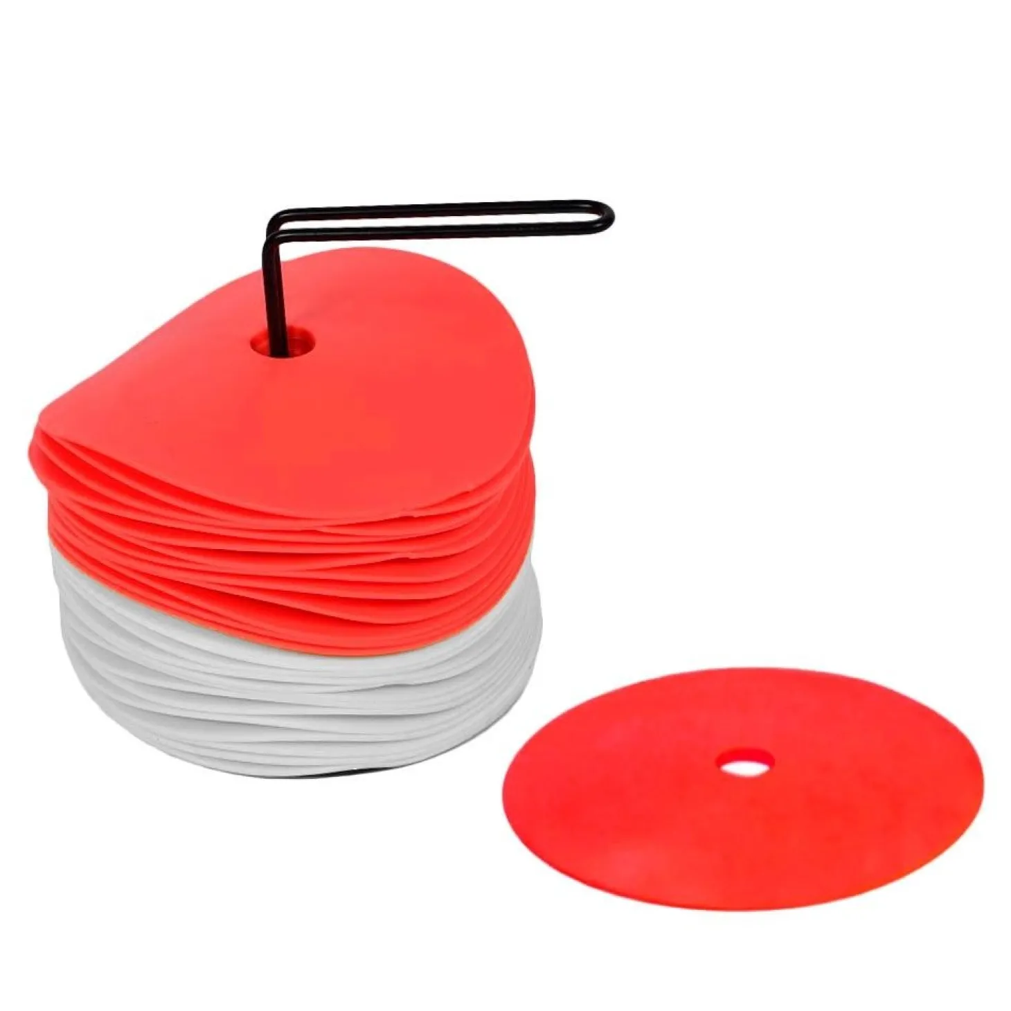 Set 24 Discos Entrenamiento Zastor AG-24 Blanco/Rojo
