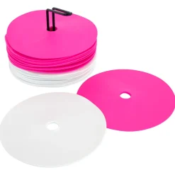 Set 24 Discos Entrenamiento Zastor AG-24 Blanco/Fucsia