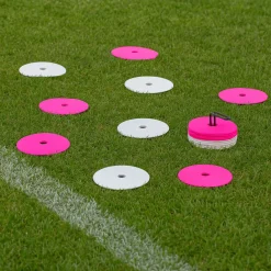 Set 24 Discos Entrenamiento Zastor AG-24 Blanco/Fucsia