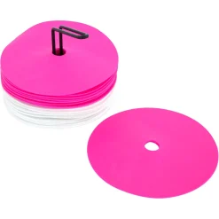 Set 24 Discos Entrenamiento Zastor AG-24 Blanco/Fucsia