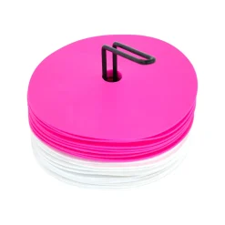 Set 24 Discos Entrenamiento Zastor AG-24 Blanco/Fucsia