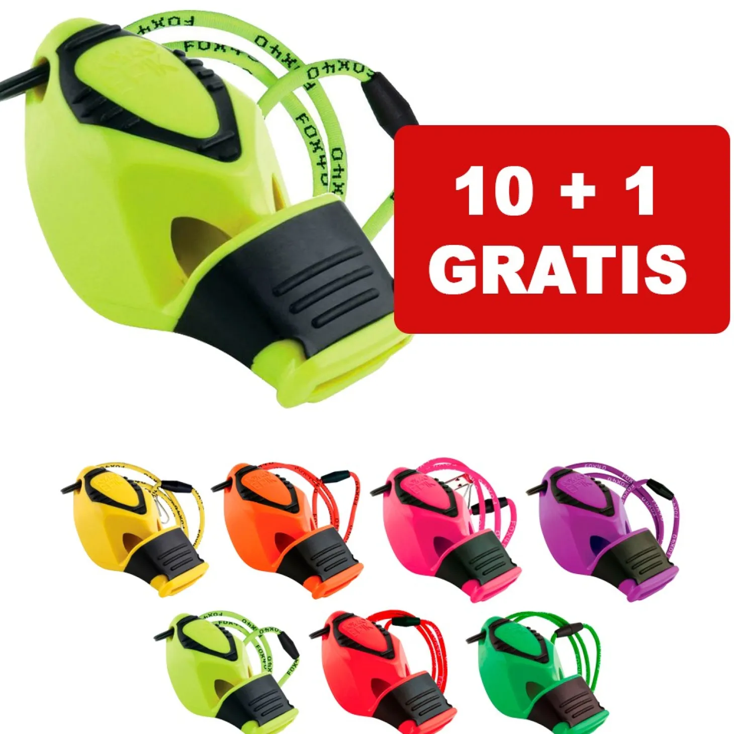 Set 10+1 GRATIS Silbato Fox 40 Epik CMG