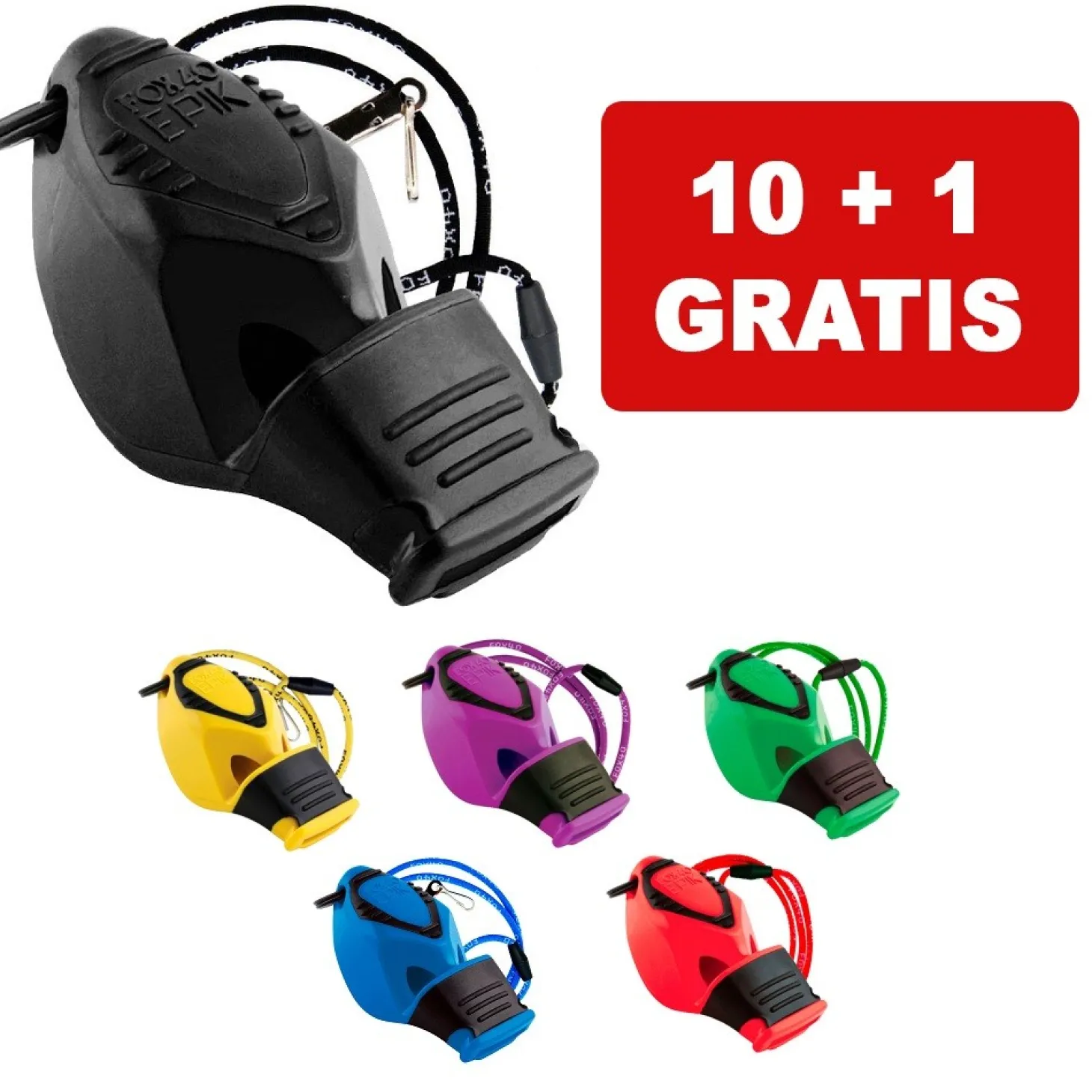 Set 10+1 GRATIS Silbato Fox 40 Epik CMG