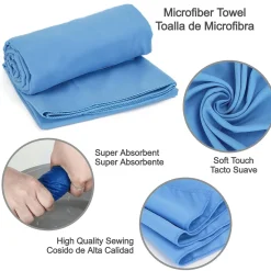 Toalla Microfibra Max Sports Nora 54x40cm Azul