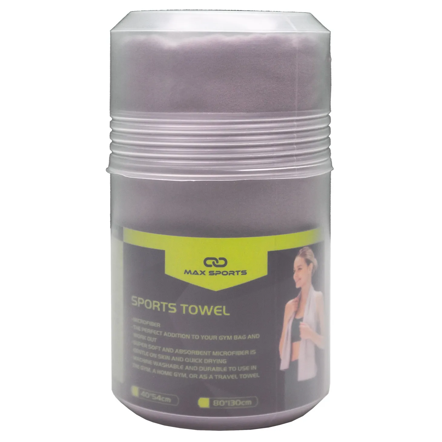 Toalla Microfibra Max Sports Bali 130x80cm Gris